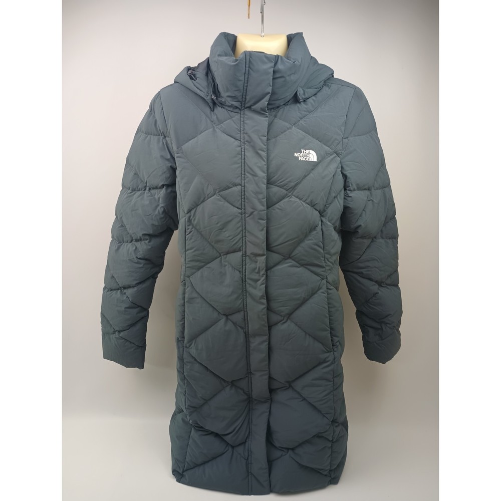 The North Face Women's Long Quilted Puffer Coat in Slate